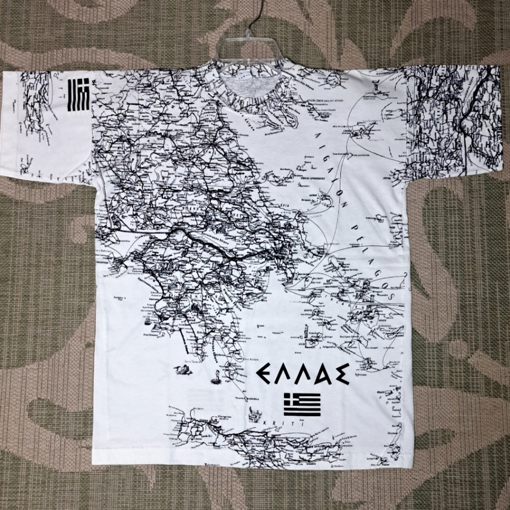 Vintage Greek All Over Print t-shirt L